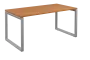 SEK-O - 16 stůl kancelářský, kovová podnož stříbrná, deska 25 mm, široký 1600 mm, buk royal
